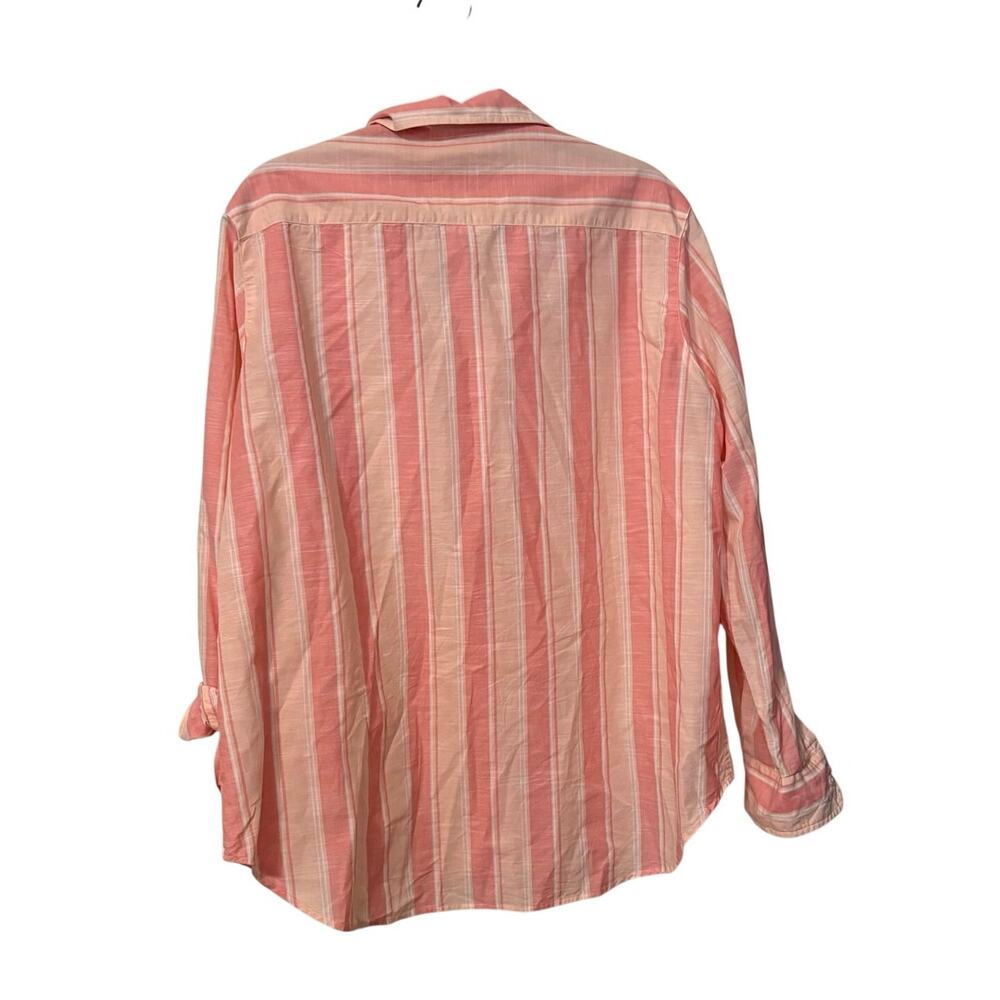 Frank & Eileen 100% Cotton Eileen Pink Striped Button Up Shirt Size Medium - Picture 4 of 6